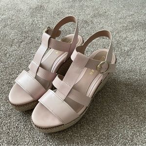 Cole Haan Blush WEDGES Grand Series Cloudfeel Cushioning Sandals LIKE NEW